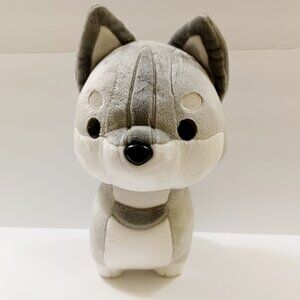 Bellzi Plush Dog Wolfi Wolf Stuffed Animal Gray White Husky Lovey Toy Soft 12"